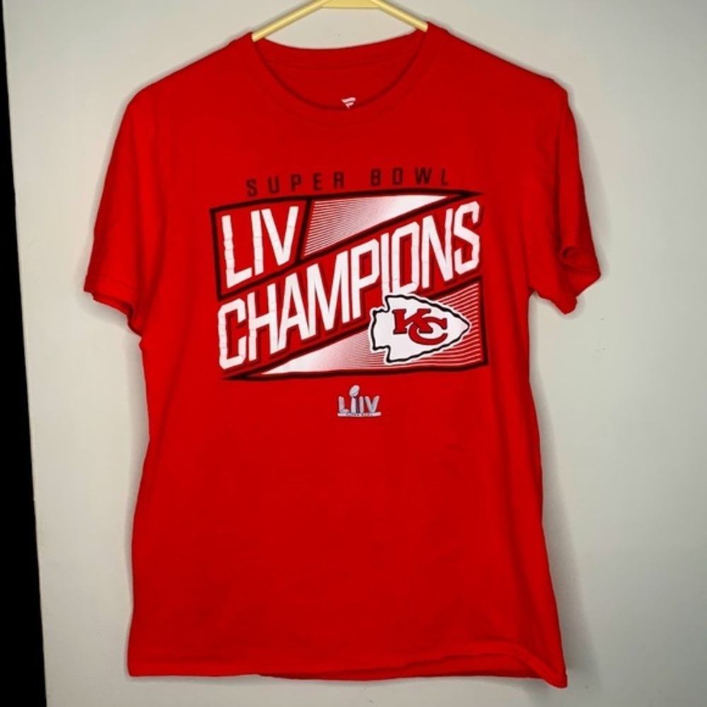 Kansas City Chiefs Super Bowl LIV Short Sleeved Tee Shirt Game Day KC Size M Red
